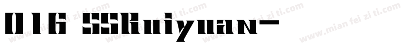 016 SSRuiyuan字体转换